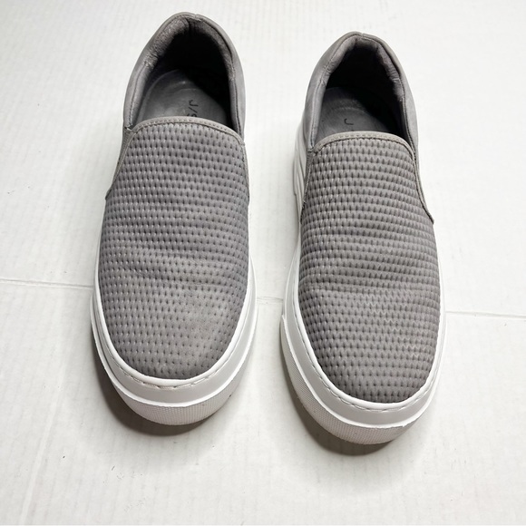 J/Slides Aileen Perforated Grey Platform Sneakers - Picture 3 of 10
